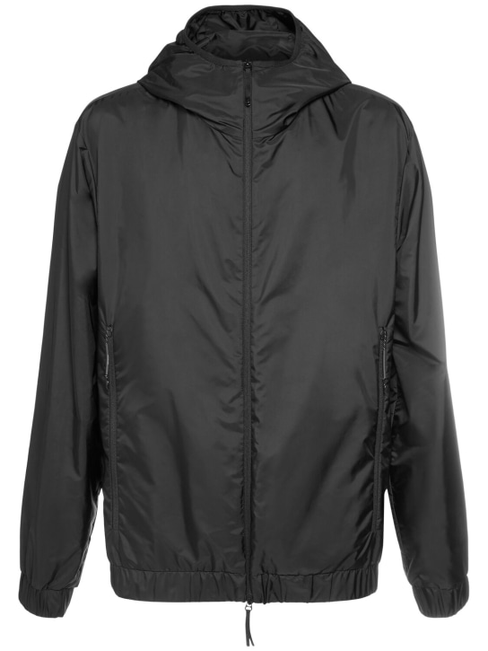 Moncler: Algovia nylon rainwear jacket - Black - men_0 | Luisa Via Roma