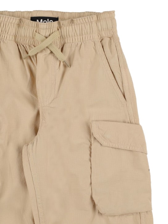 Molo: Cotton cargo pants - Beige - kids-boys_1 | Luisa Via Roma