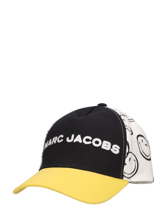 Marc Jacobs: SmileyWorld cotton twill baseball cap - Black/White - kids-boys_1 | Luisa Via Roma
