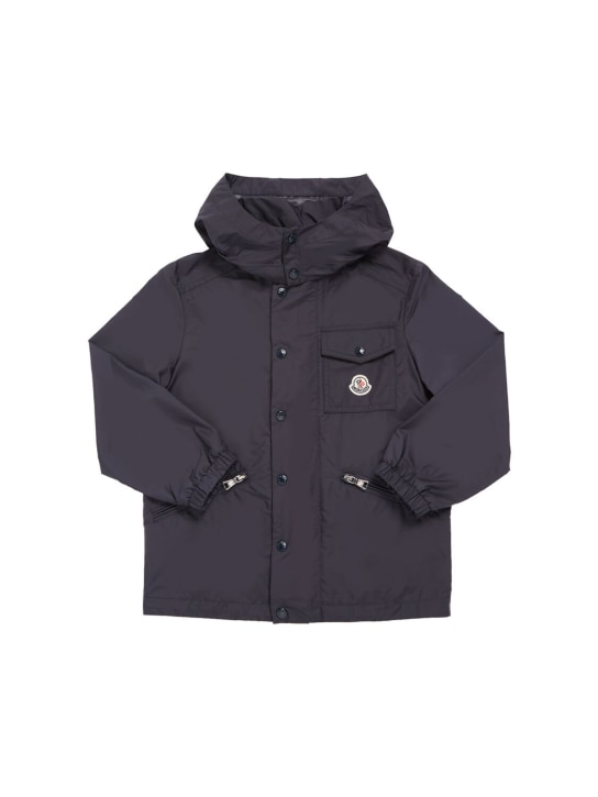 Moncler: Lusala nylon rainwear jacket - Navy - kids-boys_0 | Luisa Via Roma