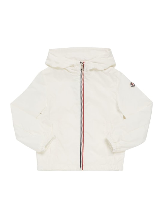Moncler: New Urville nylon rainwear jacket - Bianco - kids-girls_0 | Luisa Via Roma