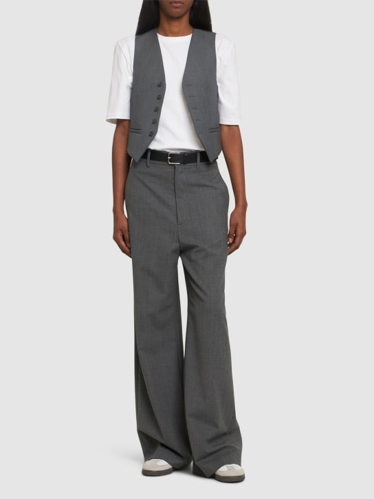 The Frankie Shop: Gelso lyocell blend waistcoat - Grey - women_1 | Luisa Via Roma