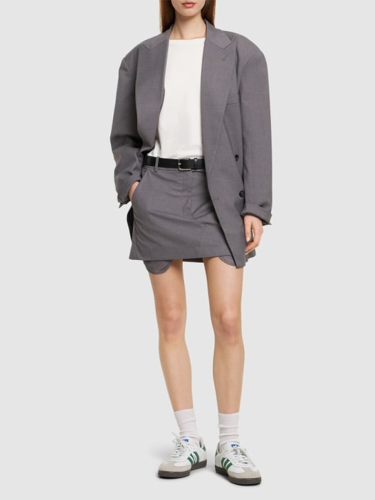 Designers Remix: Steven viscose blend mini skirt - Grey - women_1 | Luisa Via Roma