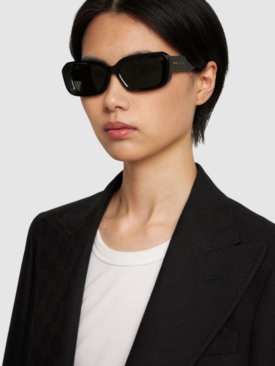 Gucci: Gafas de sol GG1531SK de acetato - Negro/Gris - women_1 | Luisa Via Roma