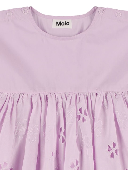 Molo: Organic cotton dress - Light Purple - kids-girls_1 | Luisa Via Roma