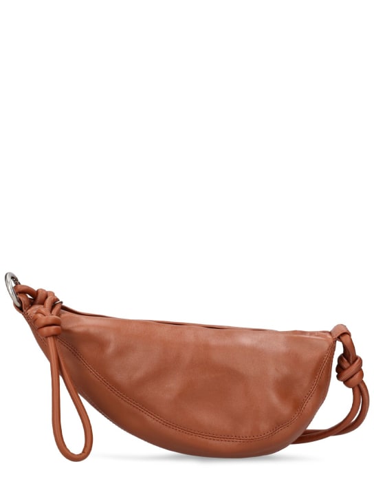 Dries Van Noten: Large leather crossbody bag - Tan - men_0 | Luisa Via Roma