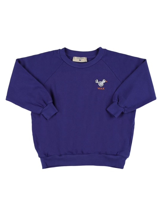 Weekend House Kids: Printed cotton sweatshirt - Blue - kids-boys_0 | Luisa Via Roma