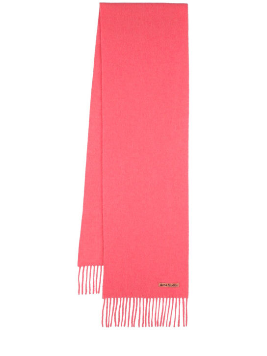 Acne Studios: Canada skinny wool scarf - Hot Pink - women_0 | Luisa Via Roma