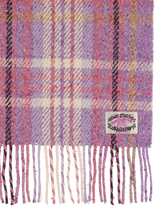 Acne Studios: Volano wool blend scarf - Violet Purple - women_1 | Luisa Via Roma