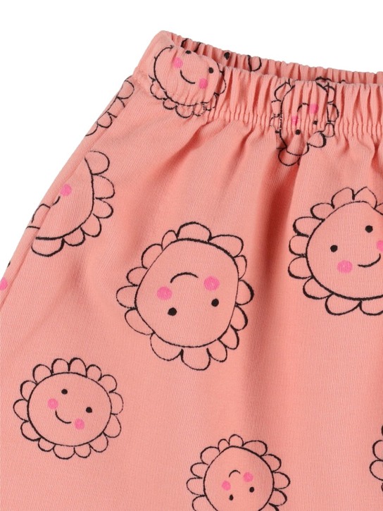 Weekend House Kids: Printed cotton blend sweat shorts - Pink - kids-girls_1 | Luisa Via Roma