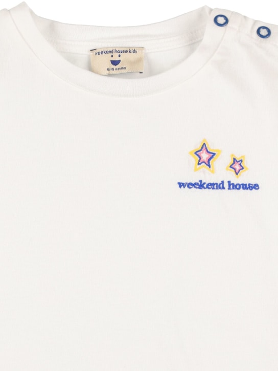 Weekend House Kids: T-shirt en coton mélangé imprimé - Blanc - kids-girls_1 | Luisa Via Roma