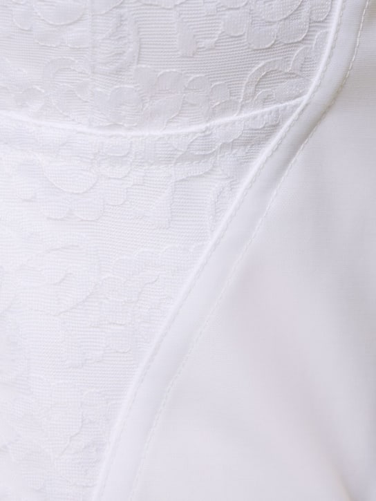 Dolce&Gabbana: Top corsetto in raso e pizzo - Bianco - women_1 | Luisa Via Roma