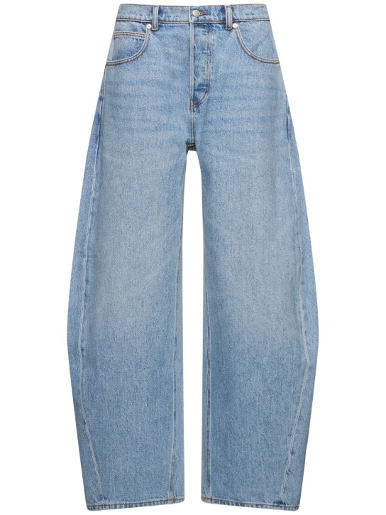 Alexander Wang: Oversize rounded low rise jeans - Blue - women_0 | Luisa Via Roma
