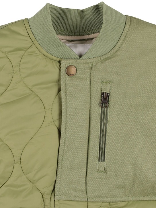 Molo: Nylon puffer jacket - Military Green - kids-boys_1 | Luisa Via Roma