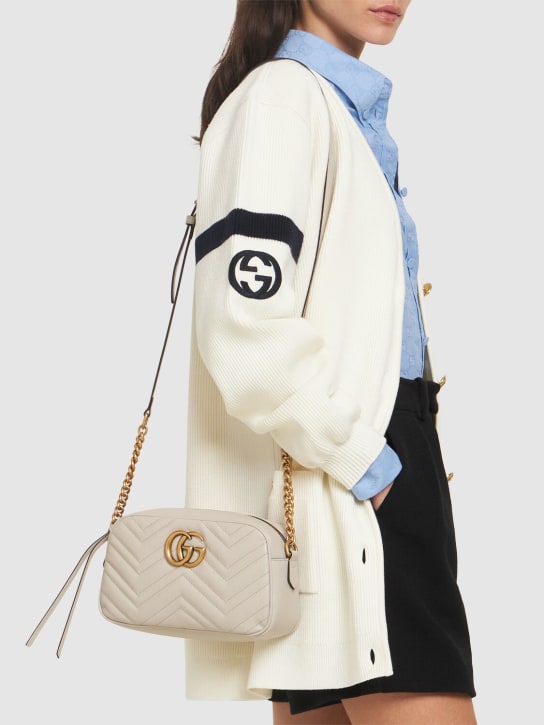 Gucci: Small GG Marmont leather shoulder bag - women_1 | Luisa Via Roma
