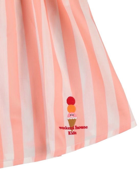 Weekend House Kids: Striped cotton skirt - Pink/White - kids-girls_1 | Luisa Via Roma