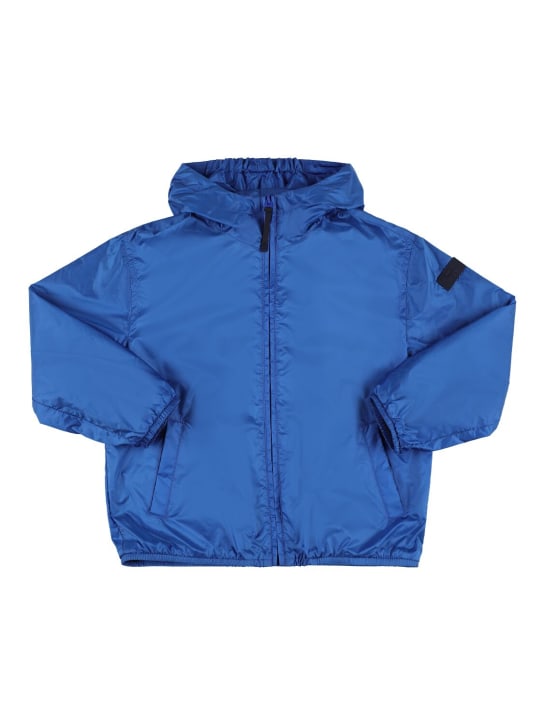 Il Gufo: Hooded nylon jacket - Blue - kids-boys_0 | Luisa Via Roma
