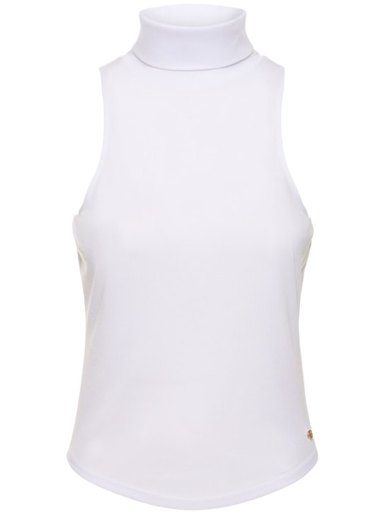 ANINE BING: Jennie jersey tank top - White - women_0 | Luisa Via Roma