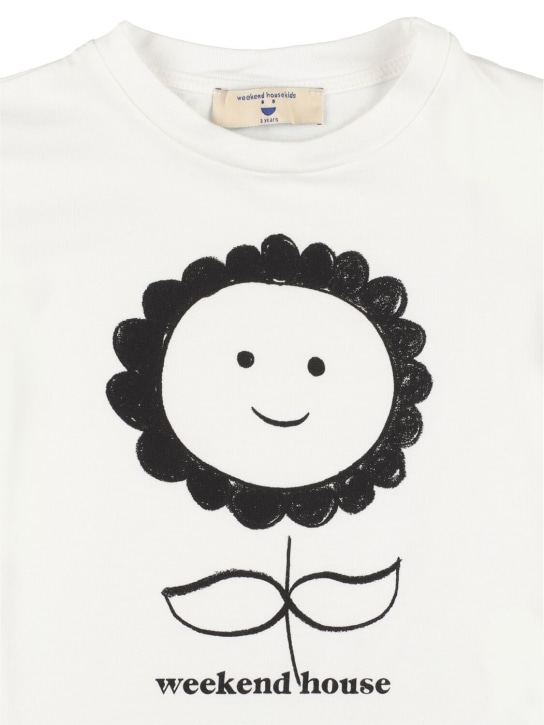 Weekend House Kids: T-shirt in cotone organico con stampa - Bianco - kids-boys_1 | Luisa Via Roma