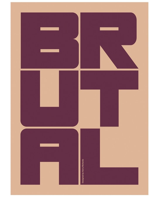 Paper Collective: Poster „Brutal“ - Braun - ecraft_0 | Luisa Via Roma