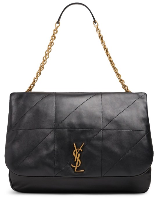 Saint Laurent: Jamie 4.3 leather shoulder bag - Black - women_0 | Luisa Via Roma