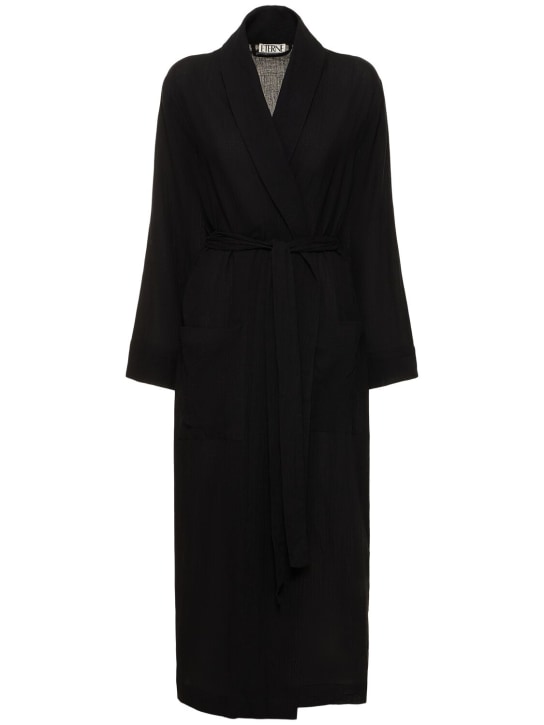 Éterne: Lennon cotton robe - Black - women_0 | Luisa Via Roma