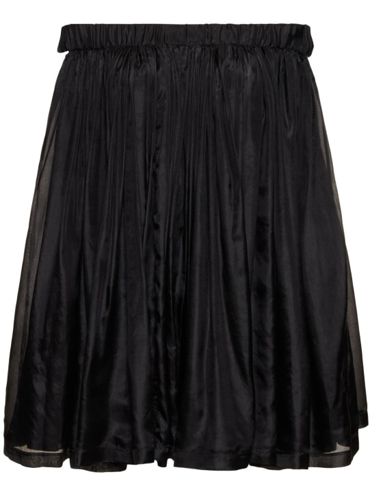 Rick Owens: Medusa off-shoulder silk mini dress - Black - women_0 | Luisa Via Roma