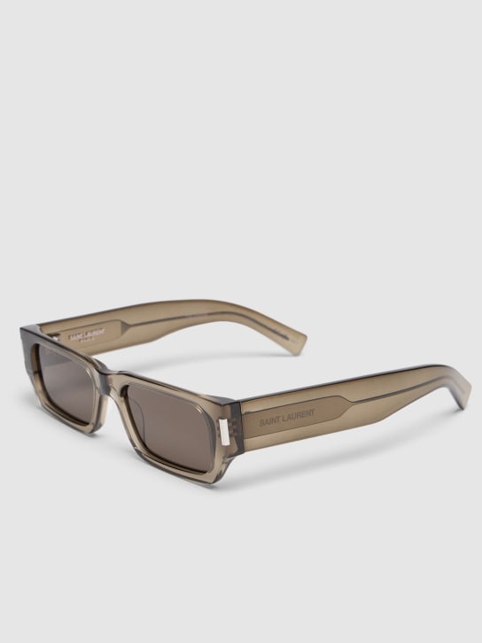 Saint Laurent: SL 660 acetate sunglasses - Grey - men_1 | Luisa Via Roma