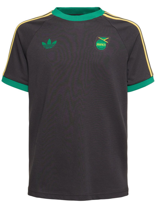adidas Performance: Jamaica t-shirt - Black - men_0 | Luisa Via Roma