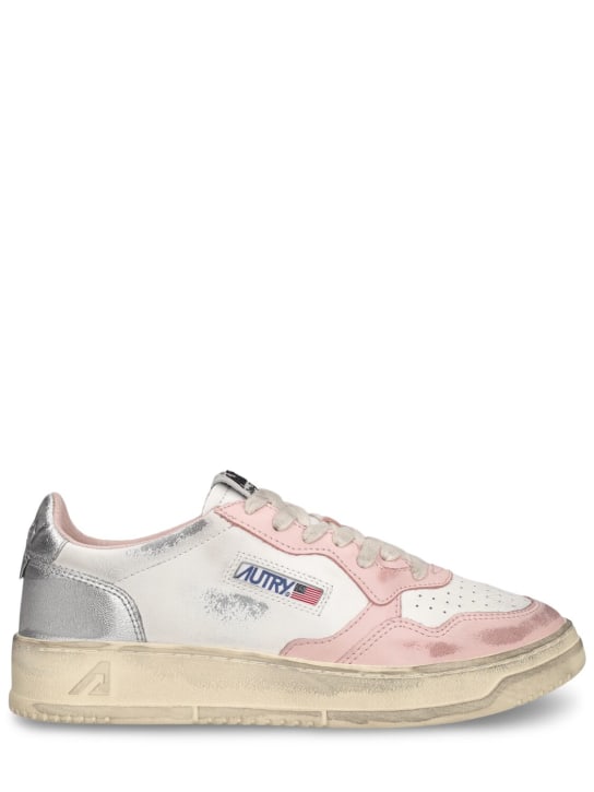 Autry: Ledersneakers "Super Vintage" - Pink/Silber - women_0 | Luisa Via Roma
