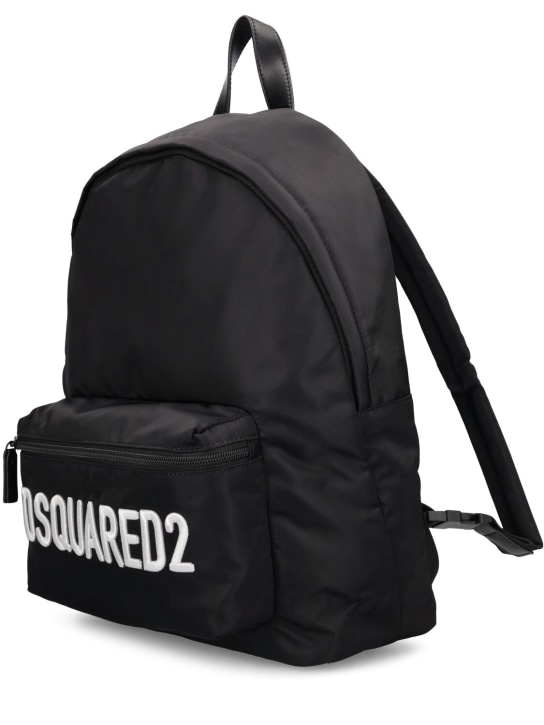 Dsquared2: Logo backpack - Black - kids-girls_1 | Luisa Via Roma