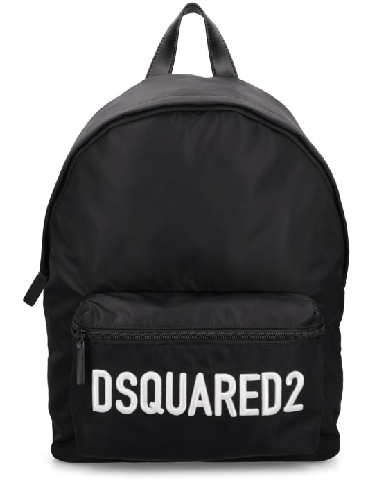 Dsquared2: Logo双肩包 - 黑色 - kids-girls_0 | Luisa Via Roma