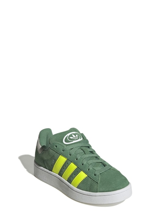 adidas Originals: Campus 00s lace-up sneakers - Green/Yellow - kids-girls_1 | Luisa Via Roma
