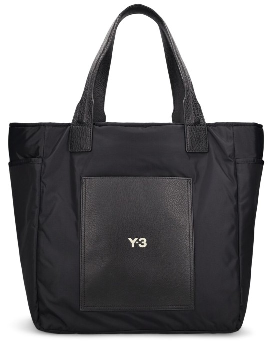 Y-3: Lux tote bag - Black - women_0 | Luisa Via Roma