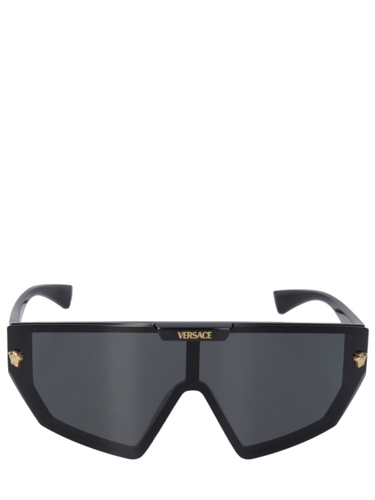 Versace: Mask sunglasses - Black - men_0 | Luisa Via Roma