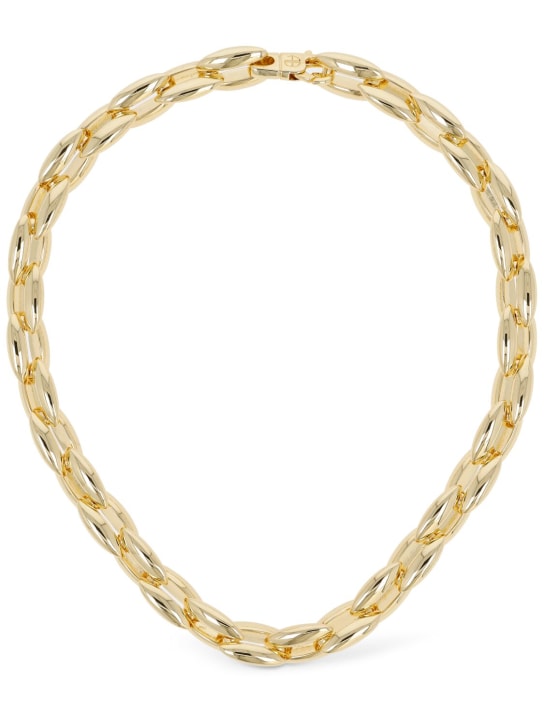 ANINE BING: Oval link chain necklace - Gold - women_0 | Luisa Via Roma