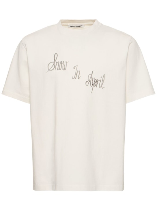 Our Legacy: T-shirt boxy fit in jersey di cotone - Bianco - men_0 | Luisa Via Roma