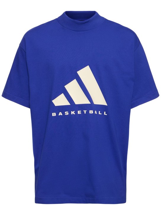 adidas Originals: One Basketball printed jersey t-shirt - Blue - men_0 | Luisa Via Roma