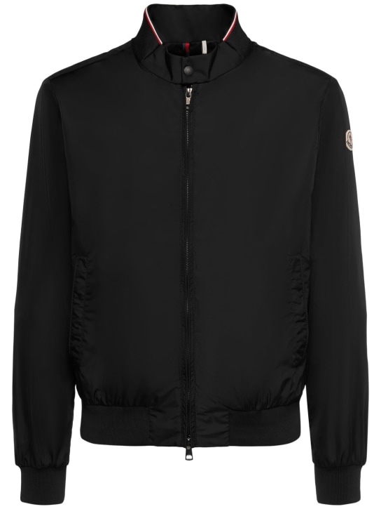 Moncler: Reppe nylon rainwear jacket - Black - men_0 | Luisa Via Roma