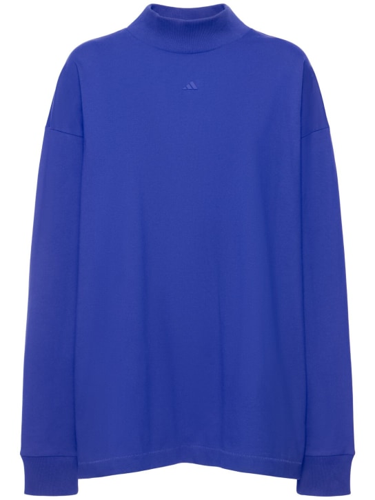 adidas Originals: Camiseta con manga larga - Azul - women_0 | Luisa Via Roma
