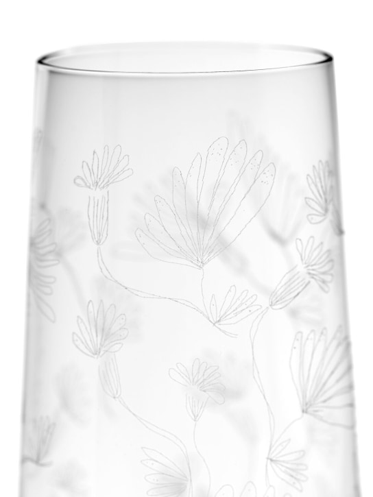 Marni By Serax: Camelia Aubergine set of 4 glasses - Transparent - ecraft_1 | Luisa Via Roma