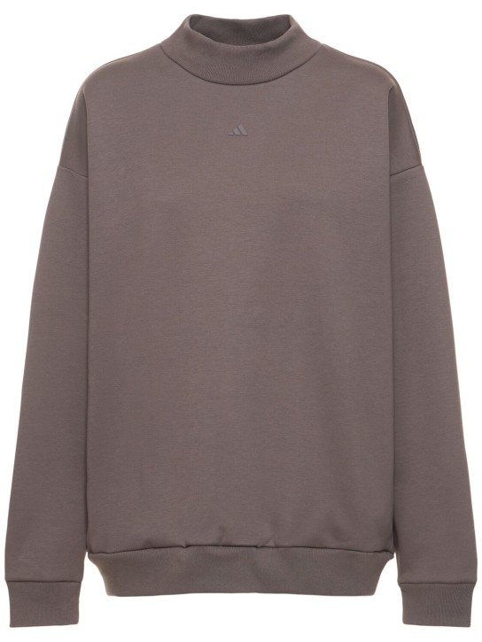 adidas Originals: One Fleece Basketball sweatshirt - Brown - women_0 | Luisa Via Roma