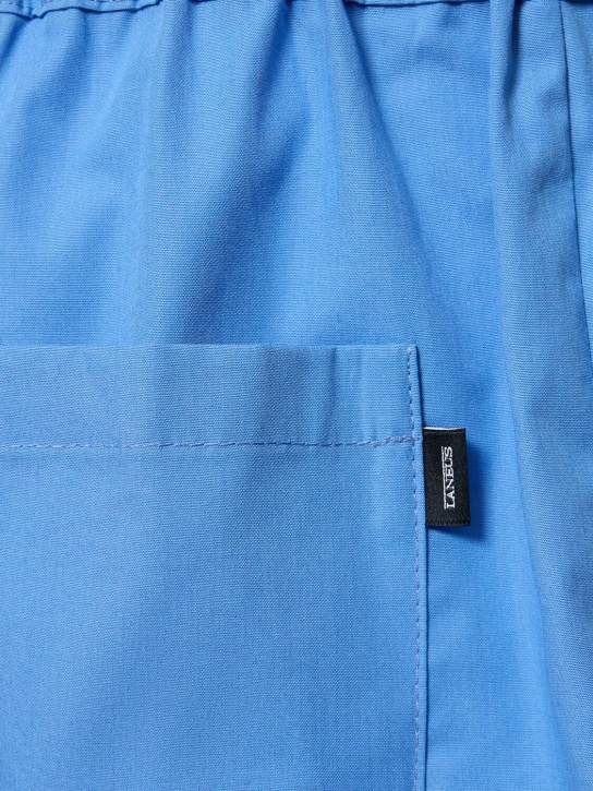 LANEUS: Baggy cotton shorts - Sky Blue - men_1 | Luisa Via Roma