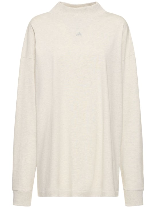 adidas Originals: One Basketball long sleeve t-shirt - Beige - women_0 | Luisa Via Roma