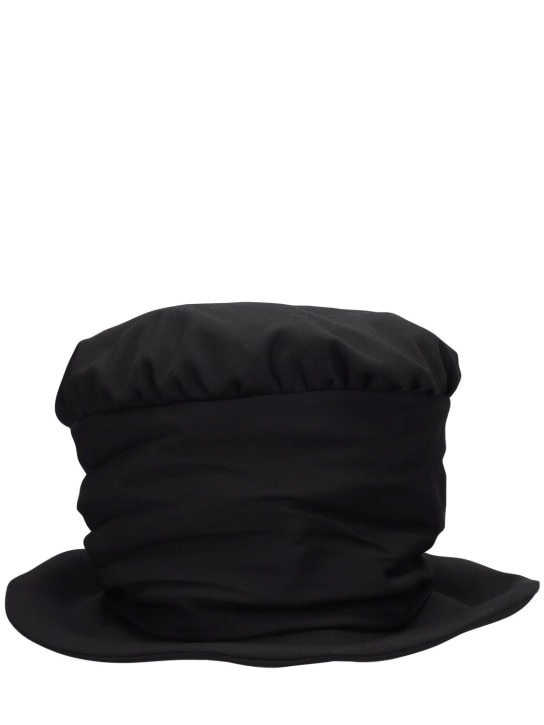 Yohji Yamamoto: Sombrero de gabardina de lana - Negro - men_0 | Luisa Via Roma