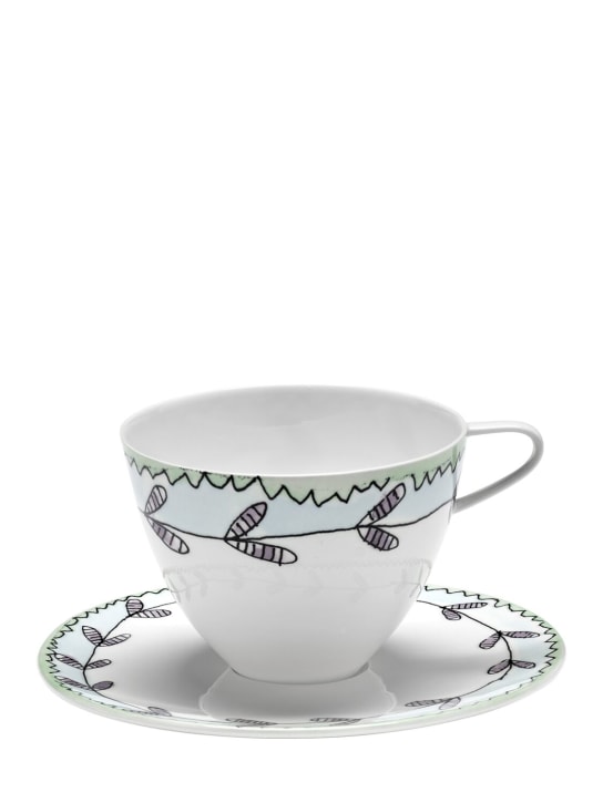 Marni By Serax: Blossom set of 2 cups & saucers - White - ecraft_0 | Luisa Via Roma