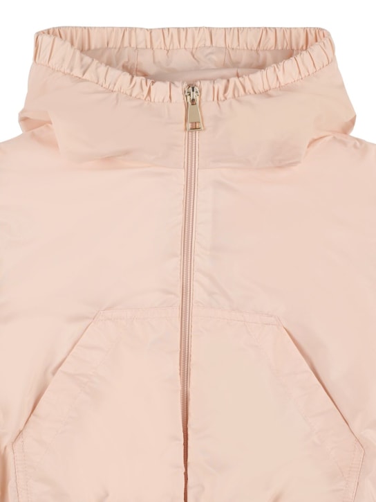 Moncler: Prague nylon rainwear jacket - Light Pink - kids-girls_1 | Luisa Via Roma