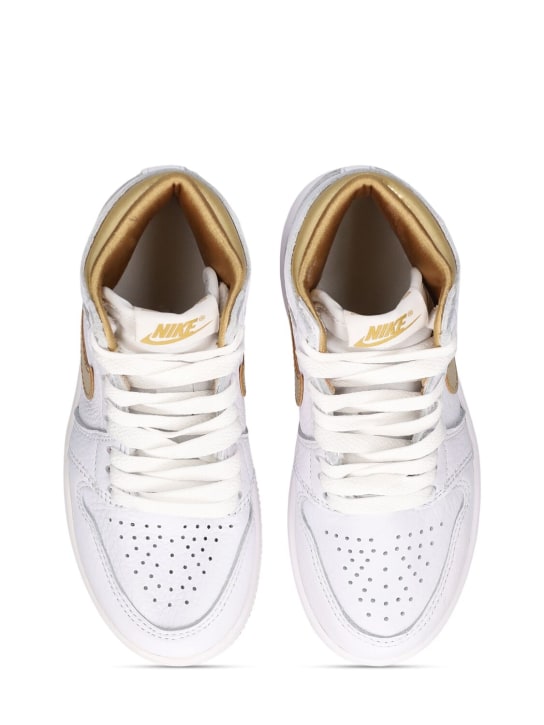 Nike: Sneakers Jordan 1 Retro High OG - White/Metallic - kids-girls_1 | Luisa Via Roma