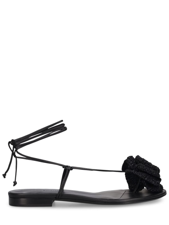 Magda Butrym: 10mm hohe Sandalen aus Leder - Schwarz - women_0 | Luisa Via Roma