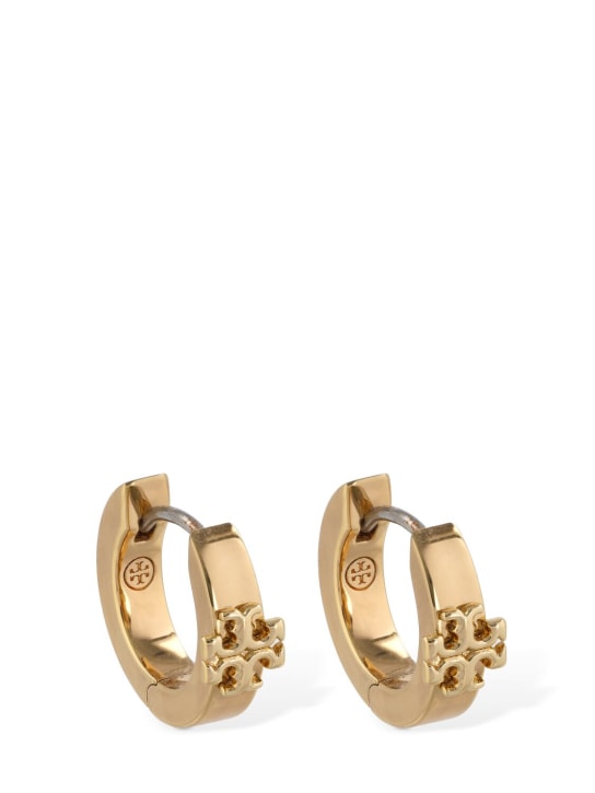 Tory Burch: Kira huggie earrings - Gold - women_0 | Luisa Via Roma